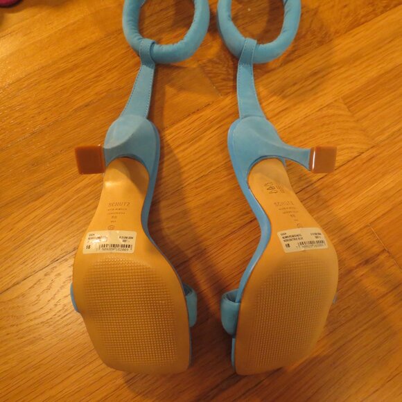 Last chance NNB Blue SCHUTZ Tube Strap High Heel Sandals - Picture 8 of 8